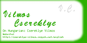 vilmos csereklye business card